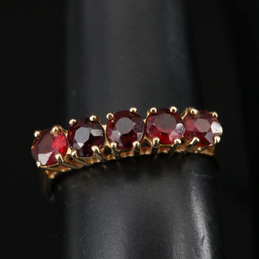 Italian Vintage Garnet Ring